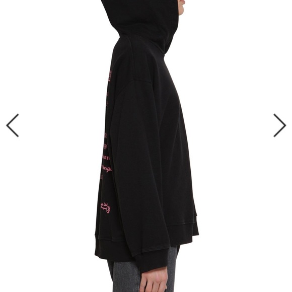 Maison Margiela 6 Slide slit hoodie (black) - Picture 3 of 11